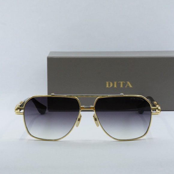 Dita KUDRU DTS-436-A-01 Aviator Sunglasses - Gold/Black/Grey - Picture 2 of 7